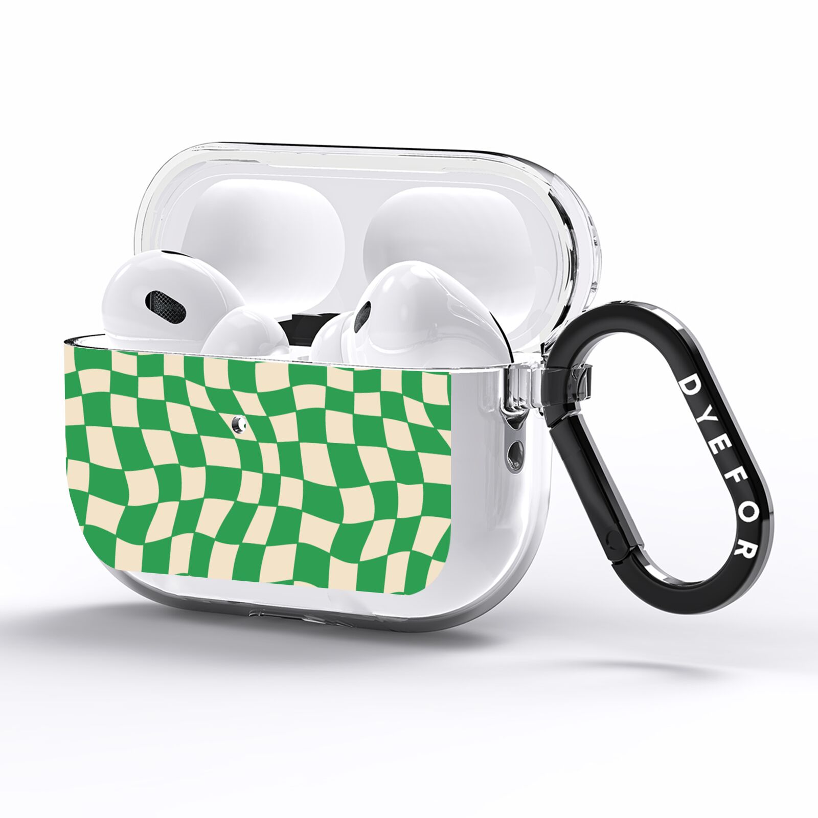 Green Check AirPods Pro Clear Case Side Image