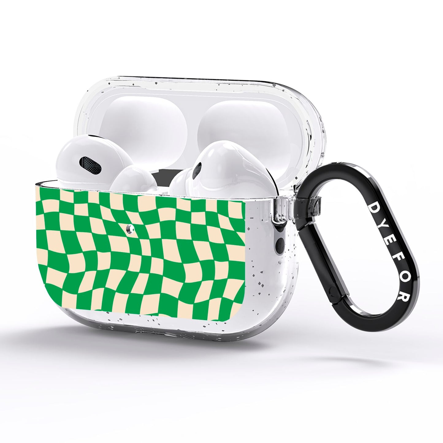 Green Check AirPods Pro Glitter Case Side Image