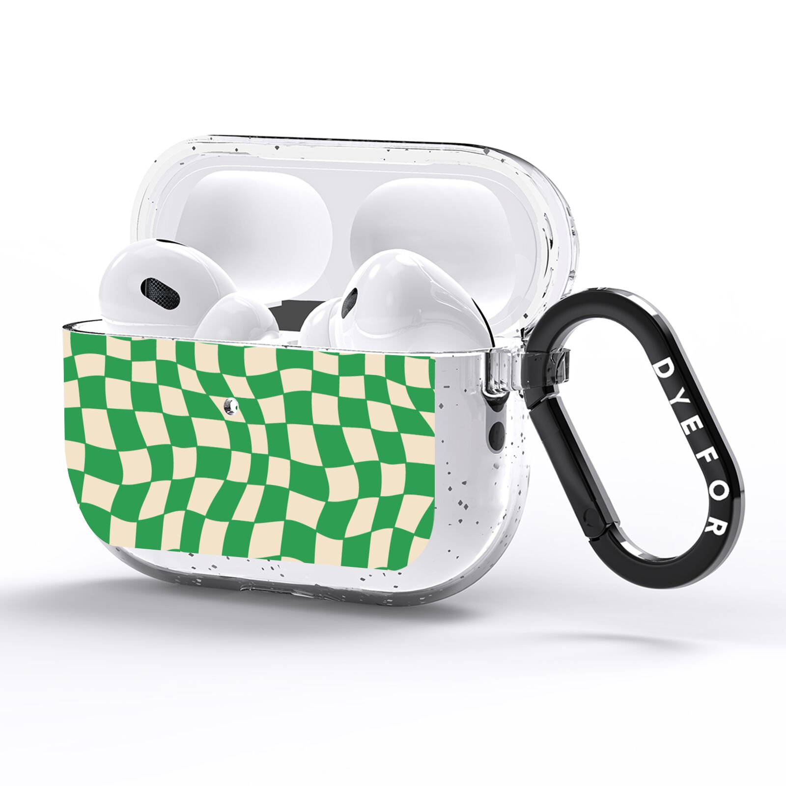 Green Check AirPods Pro Glitter Case Side Image