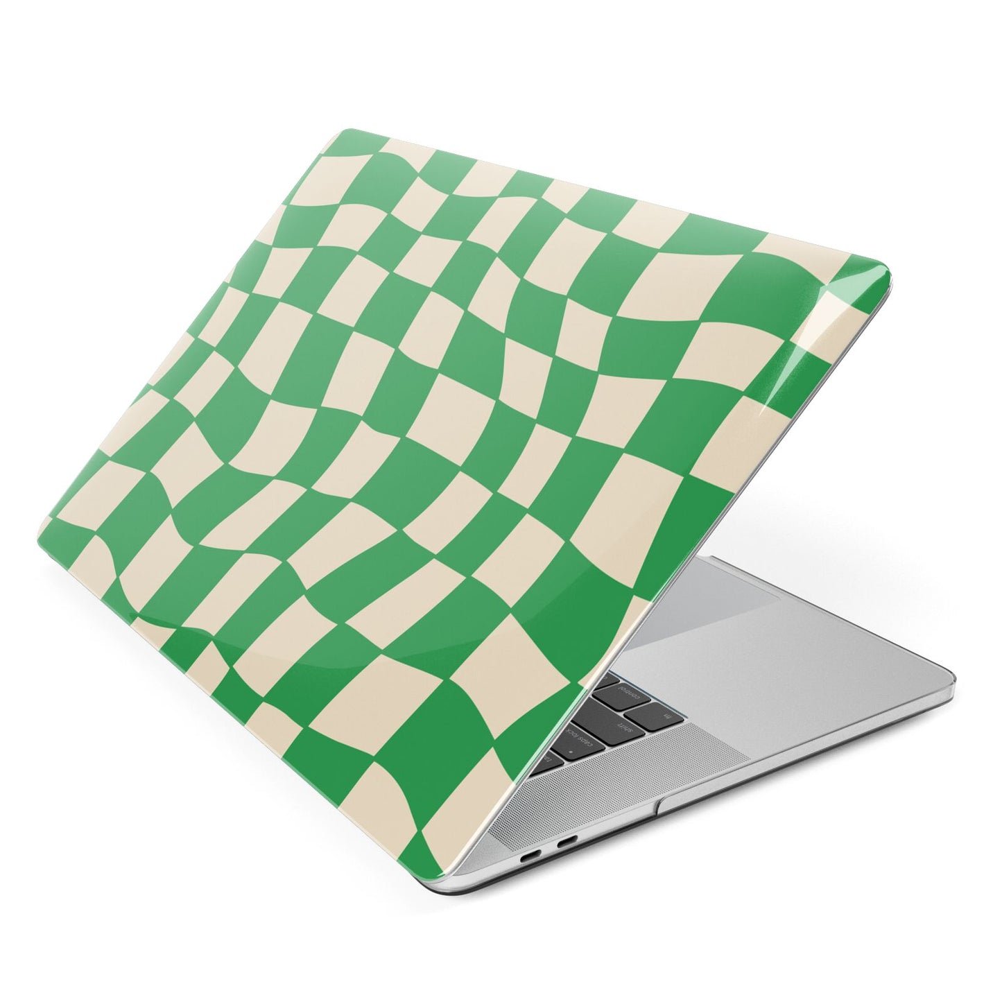 Green Check Apple MacBook Case Side View