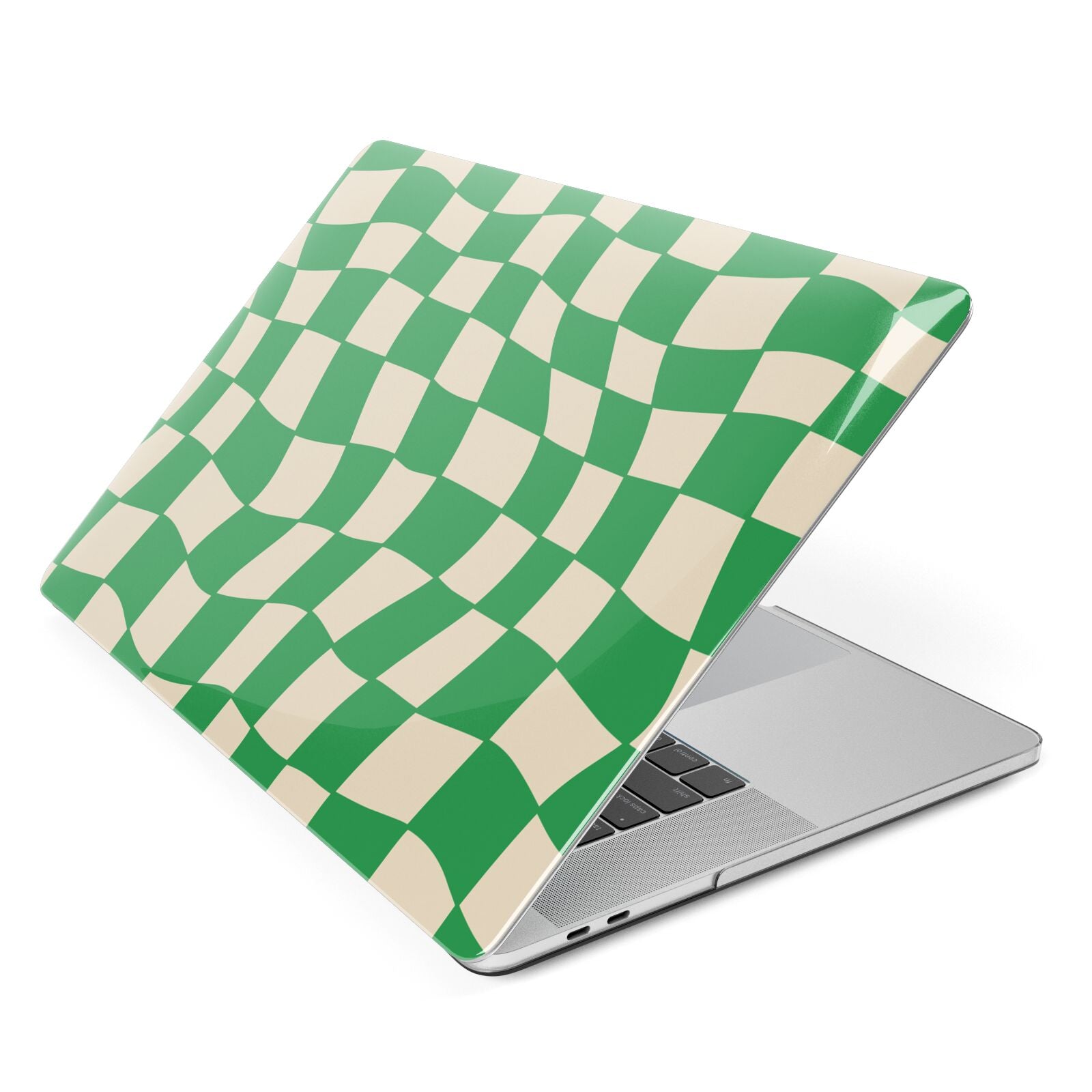 Green Check Apple MacBook Case Side View