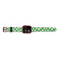 Green Check Apple Watch Strap Size 38mm Landscape Image Red Hardware