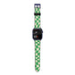 Green Check Apple Watch Strap Size 38mm with Blue Hardware