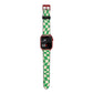 Green Check Apple Watch Strap Size 38mm with Red Hardware