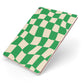 Green Check Apple iPad Case on Rose Gold iPad Side View