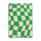 Green Check Apple iPad Grey Case