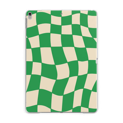 Green Check Apple iPad Silver Case