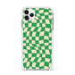 Green Check Apple iPhone 11 Pro Max in Silver with White Impact Case