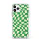 Green Check Apple iPhone 11 Pro in Silver with White Impact Case