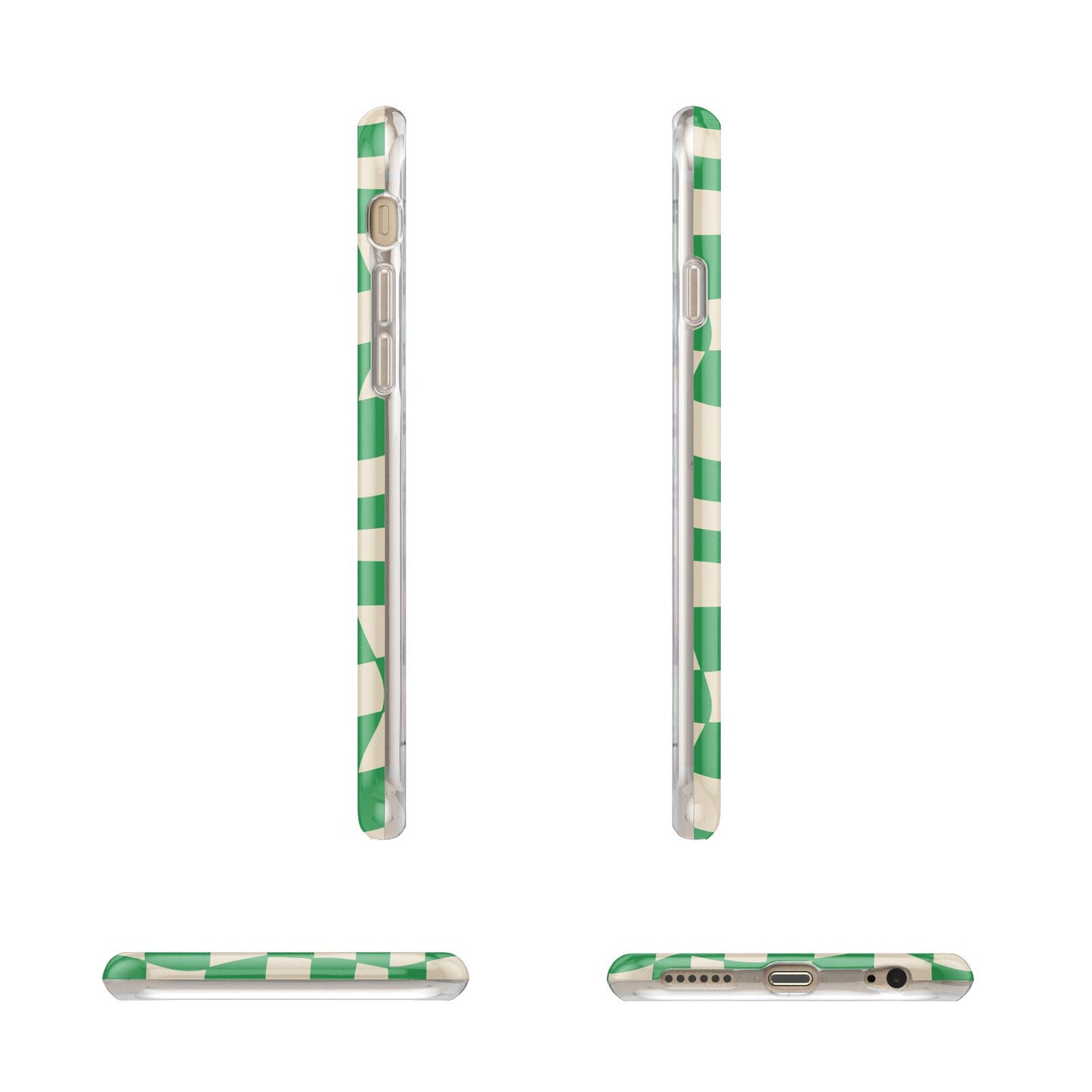Green Check Apple iPhone 6 3D Wrap Tough Case Alternative Image Angles