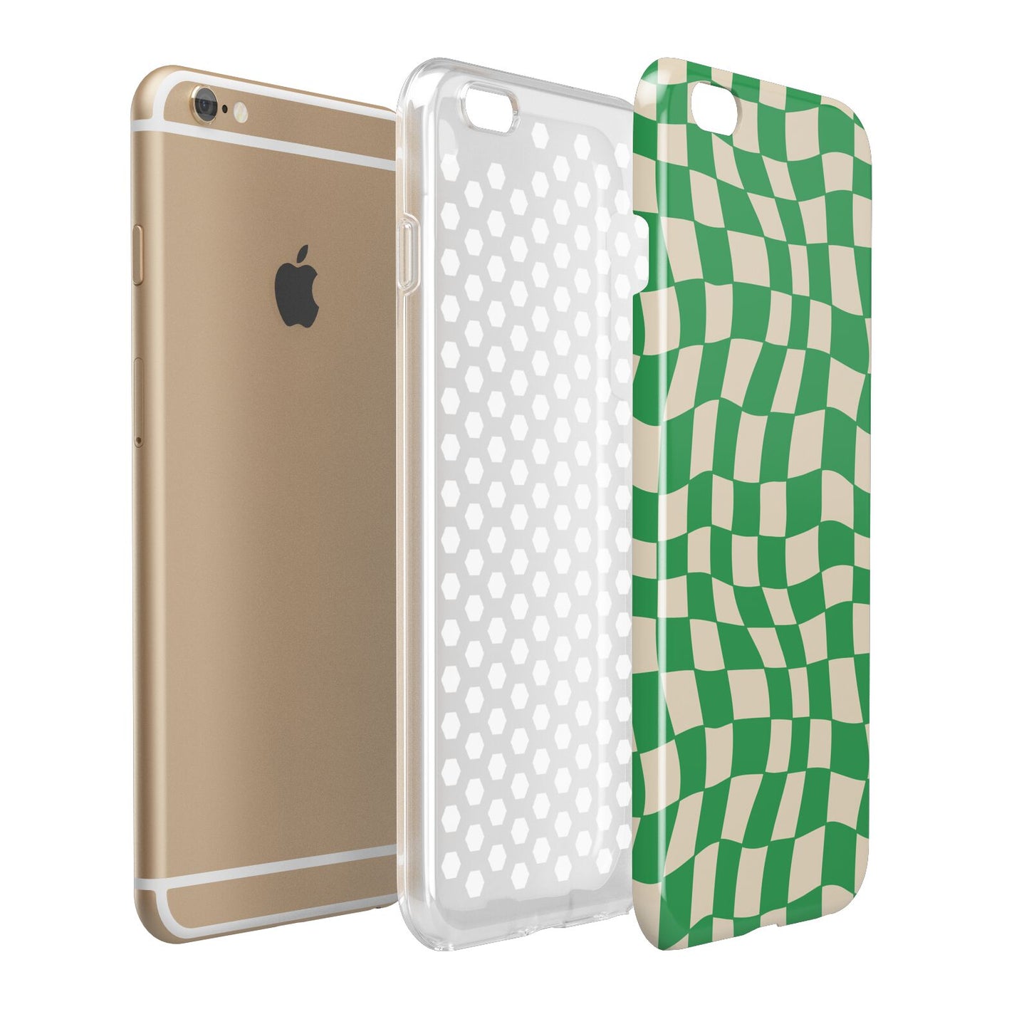 Green Check Apple iPhone 6 Plus 3D Tough Case Expand Detail Image