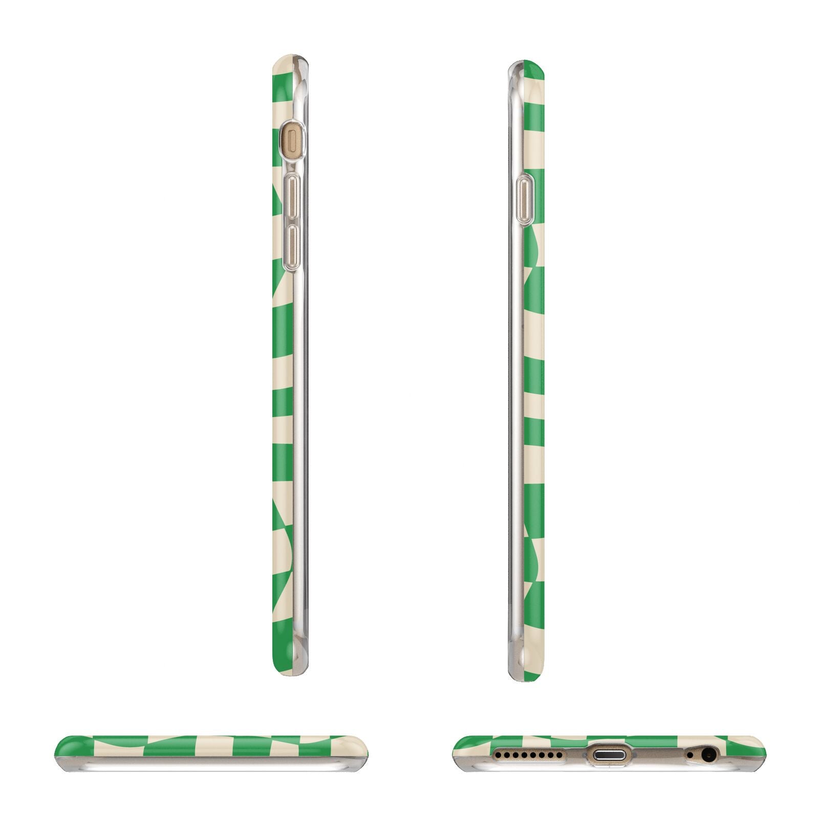 Green Check Apple iPhone 6 Plus 3D Wrap Tough Case Alternative Image Angles