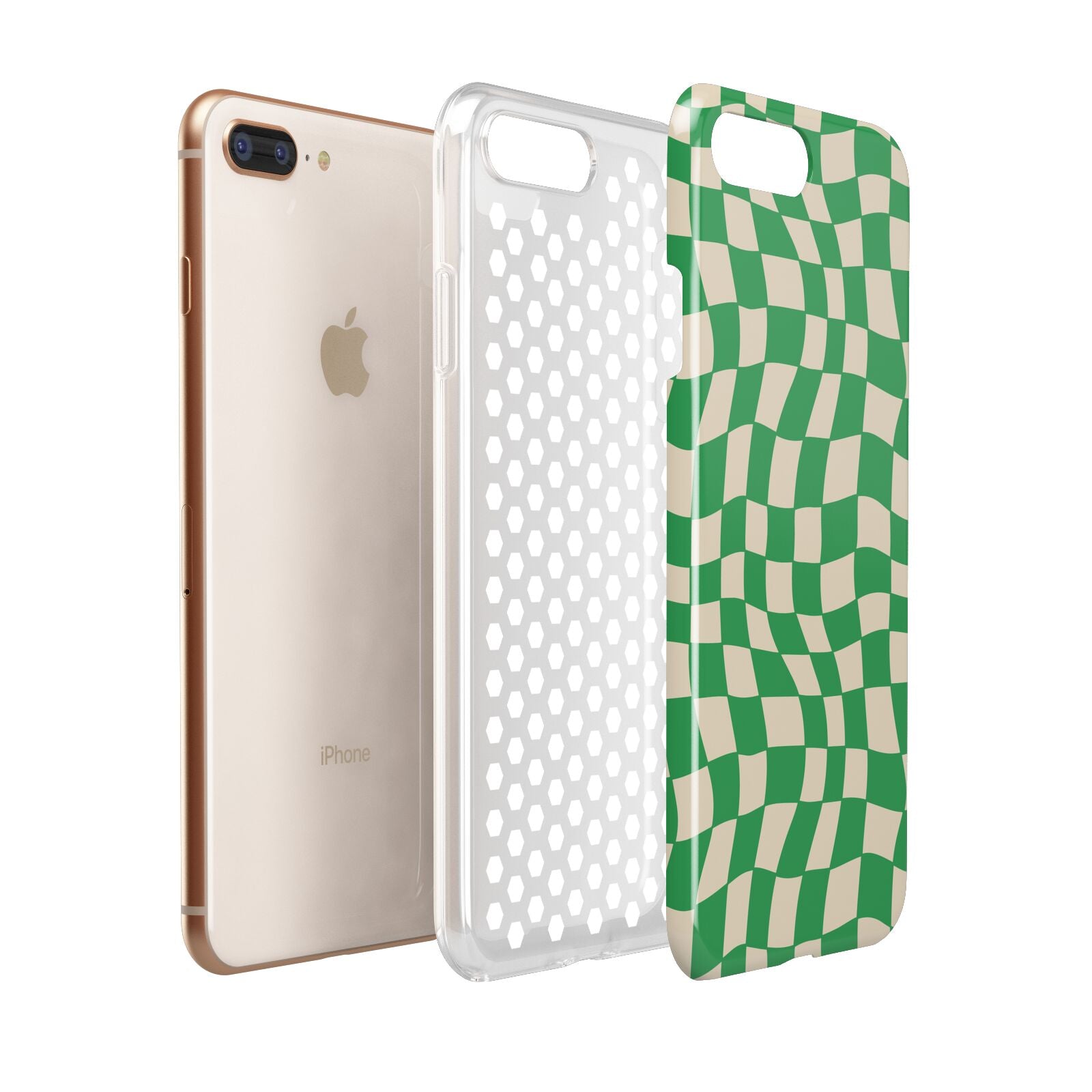Green Check Apple iPhone 7 8 Plus 3D Tough Case Expanded View