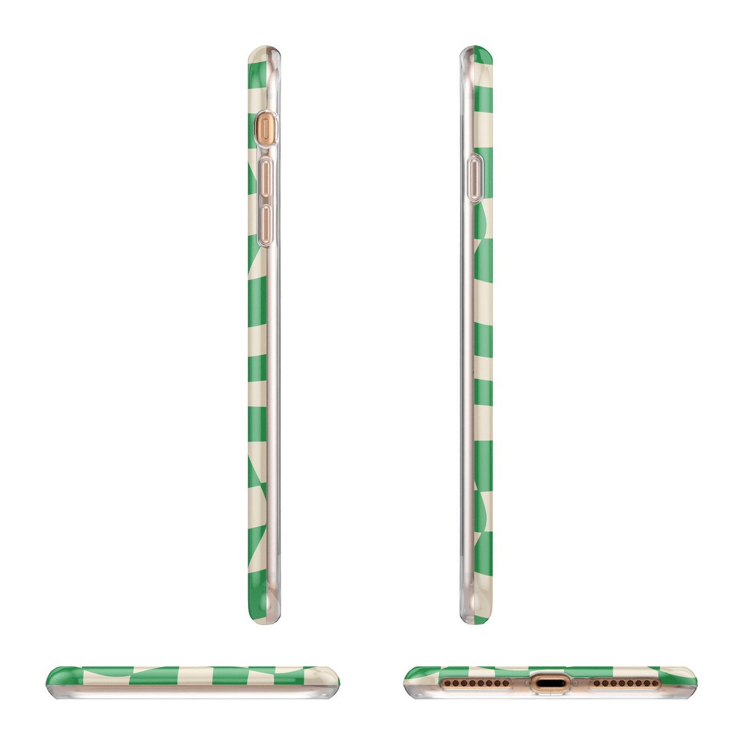 Green Check Apple iPhone 7 8 Plus 3D Wrap Tough Case Alternative Image Angles