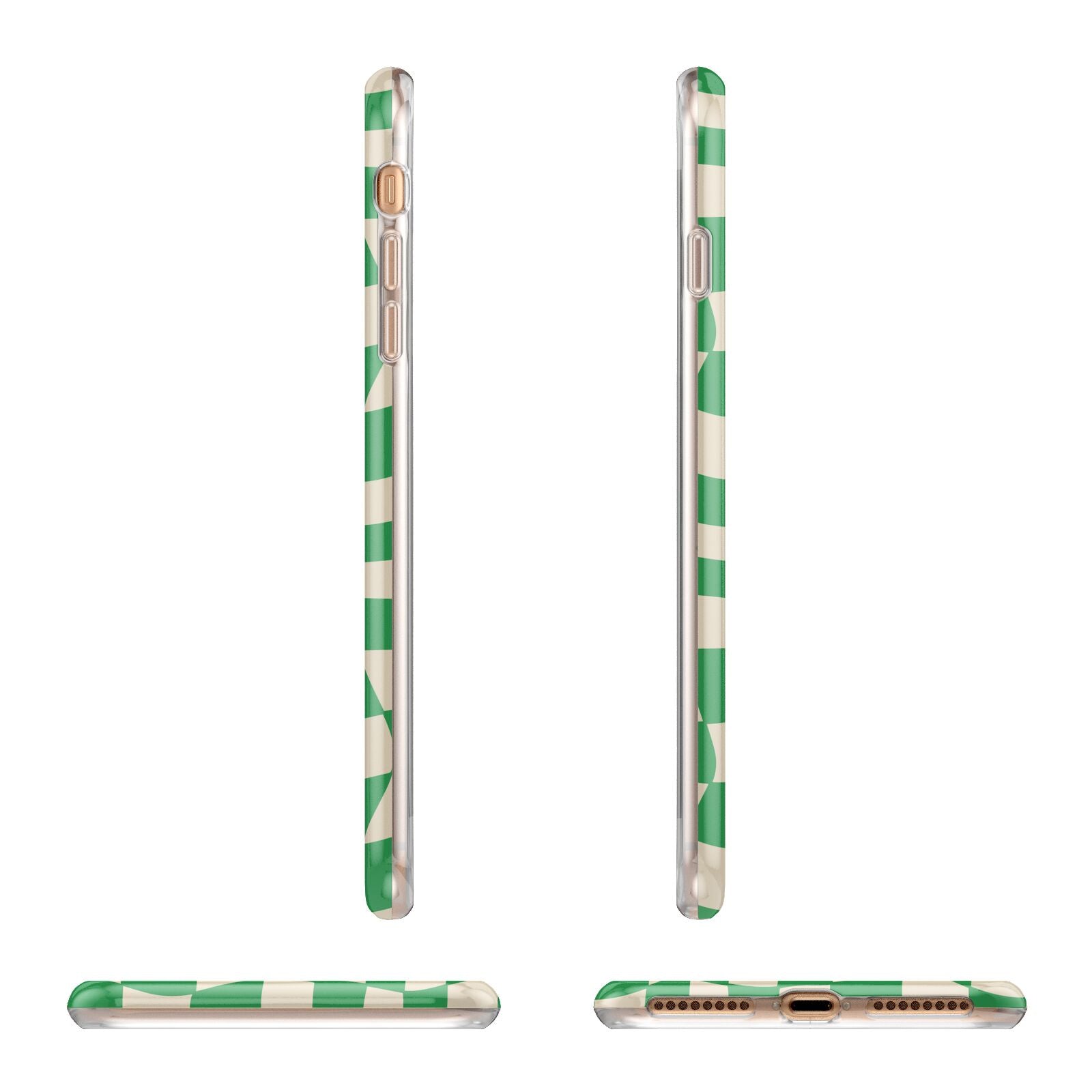 Green Check Apple iPhone 7 8 Plus 3D Wrap Tough Case Alternative Image Angles