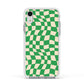 Green Check Apple iPhone XR Impact Case White Edge on Silver Phone