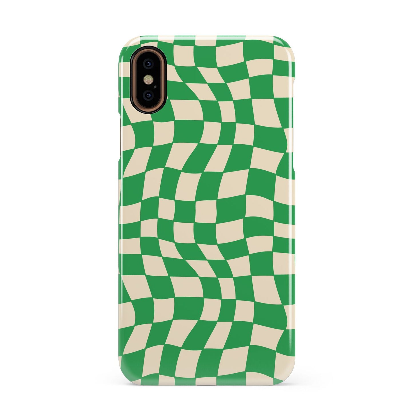 Green Check Apple iPhone XS 3D Snap Case
