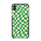 Green Check Apple iPhone Xs Max Impact Case Black Edge on Gold Phone