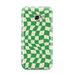 Green Check Samsung Galaxy A3 2017 Case on gold phone