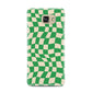 Green Check Samsung Galaxy A7 2016 Case on gold phone