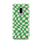 Green Check Samsung Galaxy S9 Plus Case on Silver phone