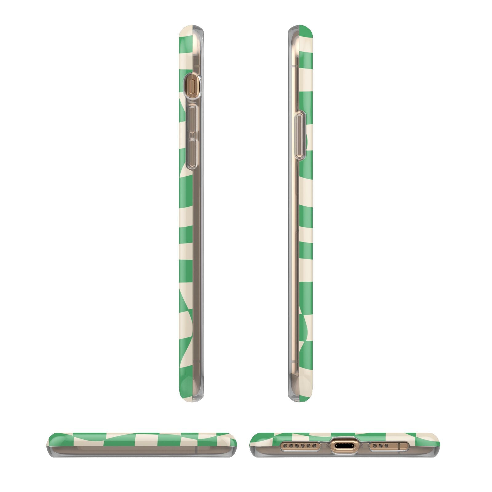 Green Check iPhone 11 3D Tough Case Angle Images