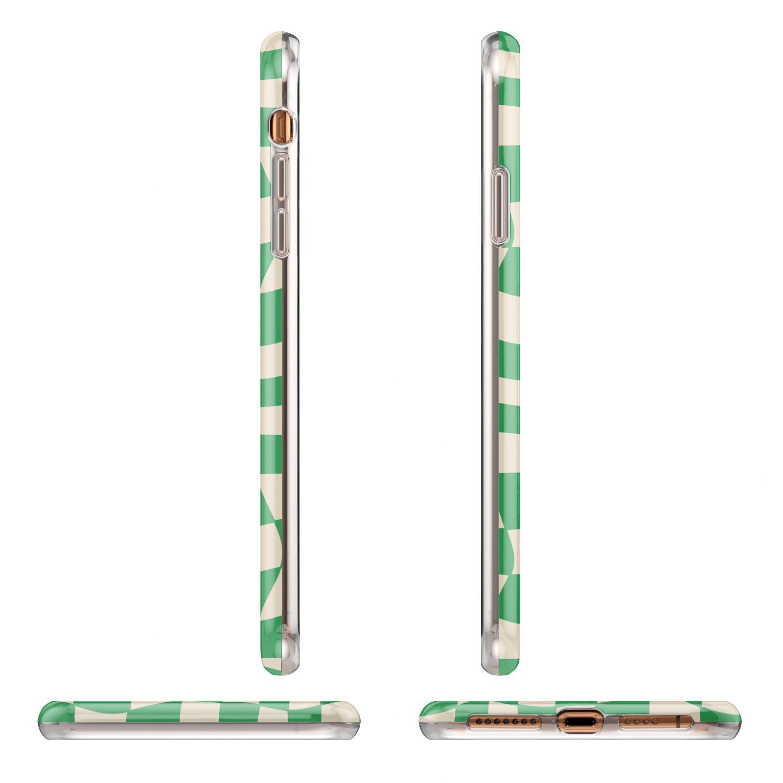 Green Check iPhone 11 Pro Max 3D Tough Case Angle Images