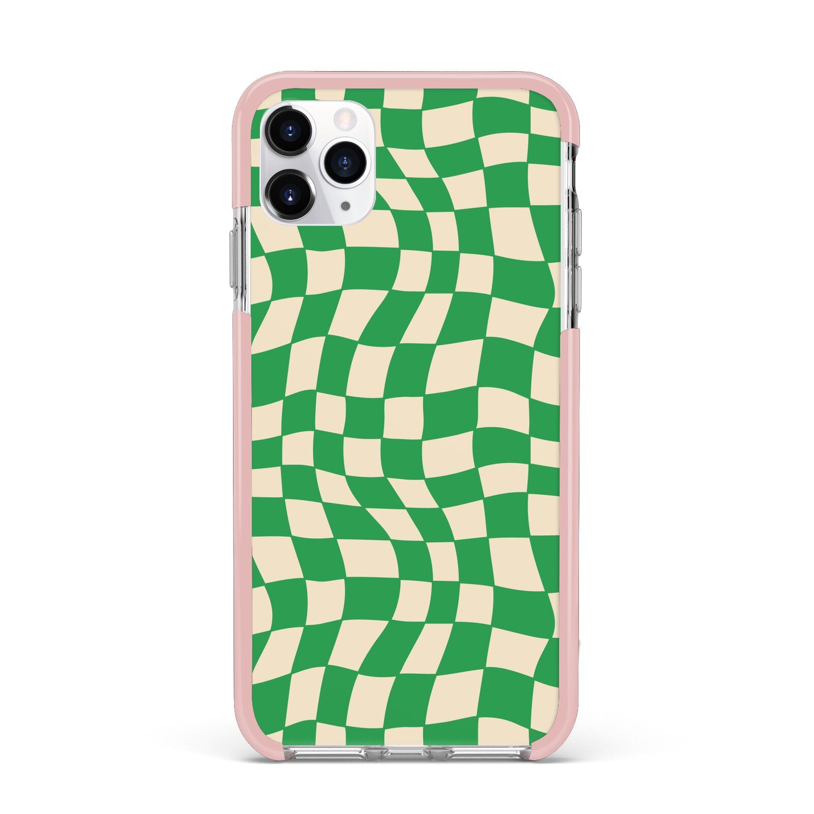 Green Check iPhone 11 Pro Max Impact Pink Edge Case