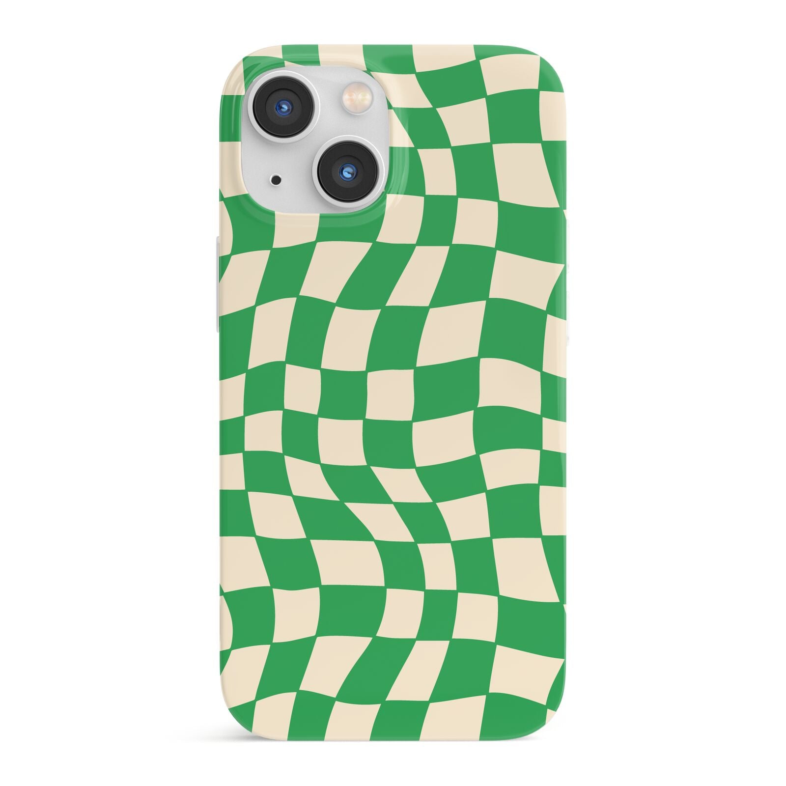 Green Check iPhone 13 Mini Full Wrap 3D Snap Case
