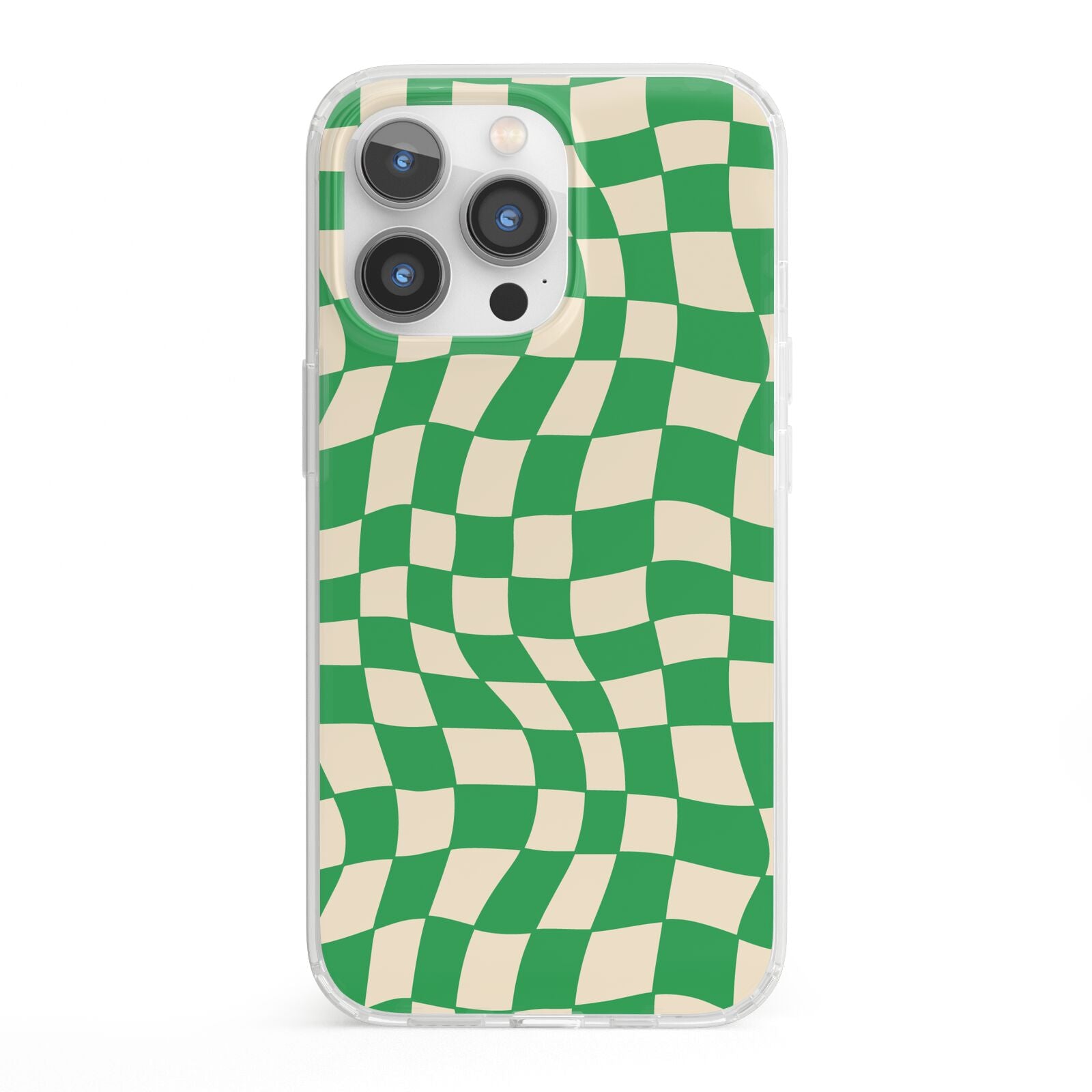 Green Check iPhone 13 Pro Clear Bumper Case