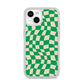 Green Check iPhone 14 Clear Tough Case Starlight