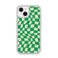 Green Check iPhone 14 Glitter Tough Case Starlight