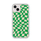 Green Check iPhone 14 Plus Glitter Tough Case Starlight