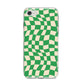 Green Check iPhone 8 Bumper Case on Silver iPhone
