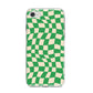 Green Check iPhone 8 Bumper Case on Silver iPhone