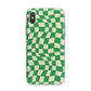 Green Check iPhone X Bumper Case on Silver iPhone Alternative Image 1