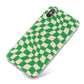 Green Check iPhone X Bumper Case on Silver iPhone