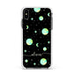 Green Galaxy Personalised Name Apple iPhone Xs Max Impact Case White Edge on Black Phone