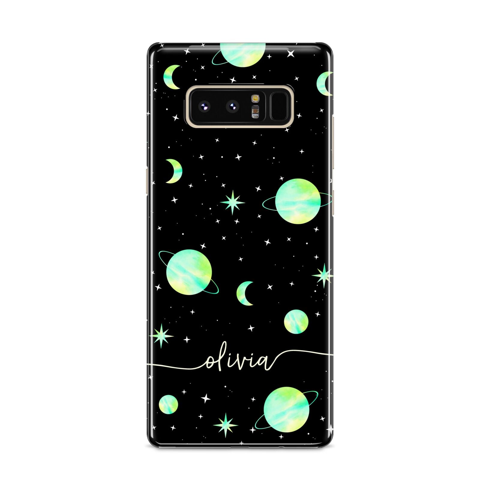Green Galaxy Personalised Name Samsung Galaxy S8 Case