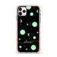 Green Galaxy Personalised Name iPhone 11 Pro Max Impact Pink Edge Case