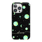 Green Galaxy Personalised Name iPhone 13 Pro Full Wrap 3D Snap Case