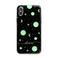 Green Galaxy Personalised Name iPhone X Bumper Case on Silver iPhone Alternative Image 1