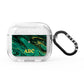 Green Gold Marble Personalised Initial AirPods Glitter Case 3rd Gen
