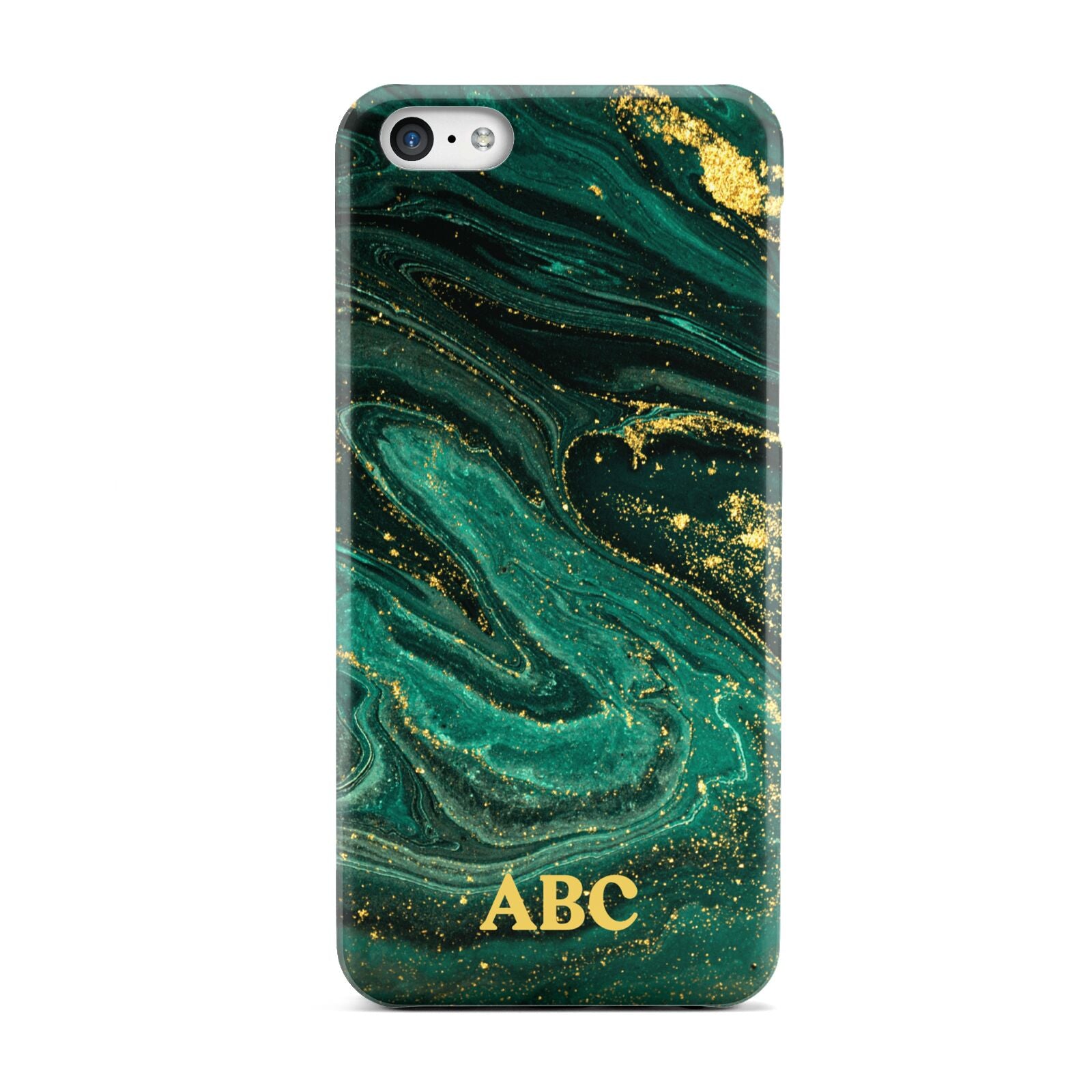 Green Gold Marble Personalised Initial Apple iPhone 5c Case