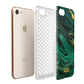 Green Gold Marble Personalised Initial Apple iPhone 7 8 3D Tough Case Expanded View