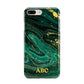 Green Gold Marble Personalised Initial Apple iPhone 7 8 Plus 3D Tough Case