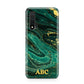 Green Gold Marble Personalised Initial Huawei Nova 6 Phone Case