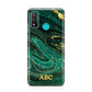 Green Gold Marble Personalised Initial Huawei P Smart 2020