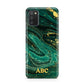 Green Gold Marble Personalised Initial Samsung A02s Case