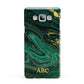 Green Gold Marble Personalised Initial Samsung Galaxy A7 2015 Case